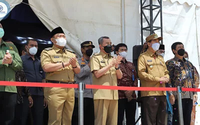 Pemancangan Pertama Sistem Penyediaan Air Minum (SPAM) Lintas Kota Pekanbaru dan Kabupatan Kampar