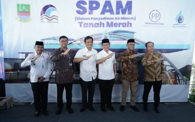 Pemancangan Pertama Sistem Penyediaan Air Minum (SPAM) Tanah Merah